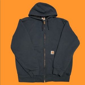 Navy Carhartt Zip Up Hoodie